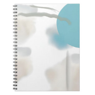 Minimal Aqua Blue Abstract Design Notebook