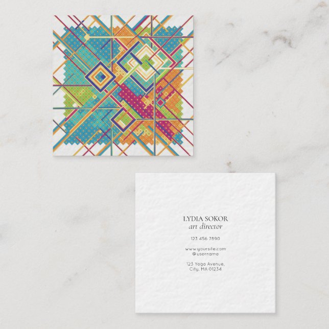Minimal Art Director Square Business Card (Front/Back)