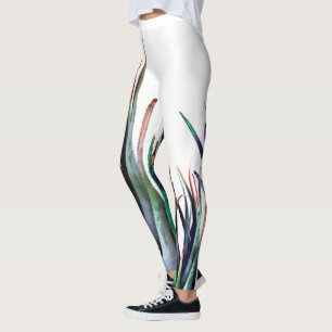 Minimal Art Leaves Leggings