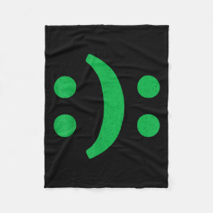 Minimal Art Of Happy Sad Face For Bipolar Disorder Fleece Blanket
