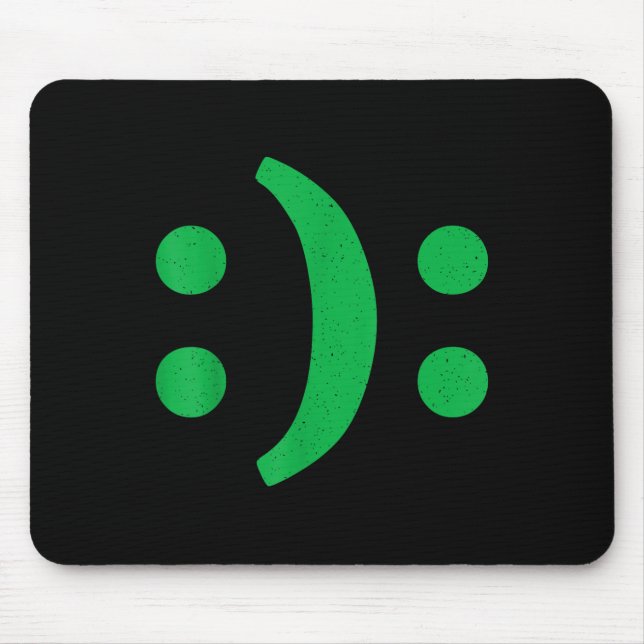 Minimal Art Of Happy Sad Face For Bipolar Disorder Mouse Pad (Front)