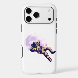 Minimal Astronaut Moon iPhone 17 Case – Space Art