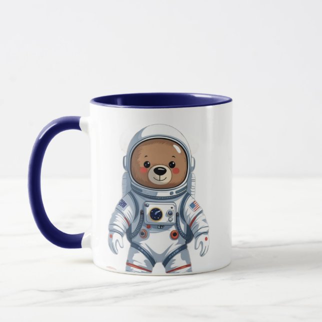 Minimal Astronaut Teddy Mug (Left)