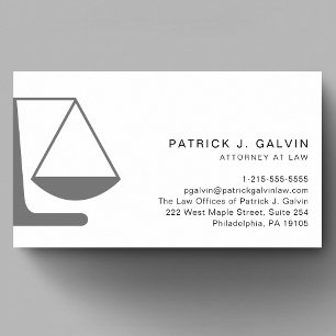 Minimal Attorney Legal Professional QR Code Business Card