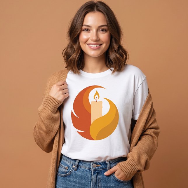 Minimal Autumn Candle Cosy Fall T-Shirt (Creator Uploaded)