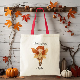 Minimal Autumn Fairy – Personalized Tote Bag