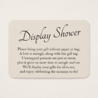 Minimal Baby Display Shower Cream Gift Card