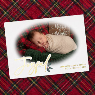 Minimal Baby First Christmas Joyful