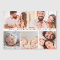 Minimal Baby Photo Collage Simple birth