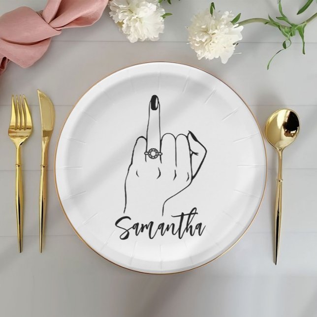 Minimal Bachelorette Party | Bridal Party Paper Plate (Creator Uploaded)