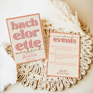 Minimal Bachelorette Weekend Invitation