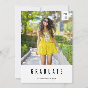 Minimal Banner Graduation Photo Announcement