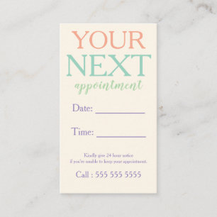 Minimal Basic Appointment Card