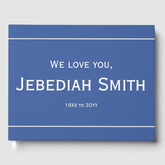 Minimal, Basic Funeral/Memorial Guest Book (Front)