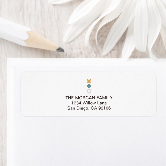 Minimal Bauhaus Baby Shower Return Address Labels (Insitu)