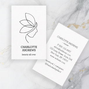 Minimal, Beauty, Logo, Line Art Business Card