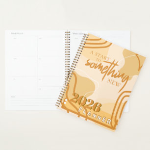 Minimal Beige 2026 Neutral Abstract Inspirational Planner