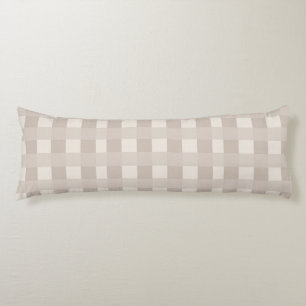 Minimal Beige Checkerboard Design Body Cushion