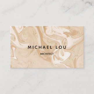 Minimal Beige Marble Texture Modern Business Card