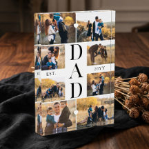 Minimal Best Dad Ever Gift Custom Photo Collage