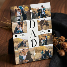 Minimal Best Dad Ever Gift Custom Photo Collage
