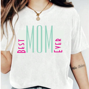 Minimal Best Mum Typography T-shirt