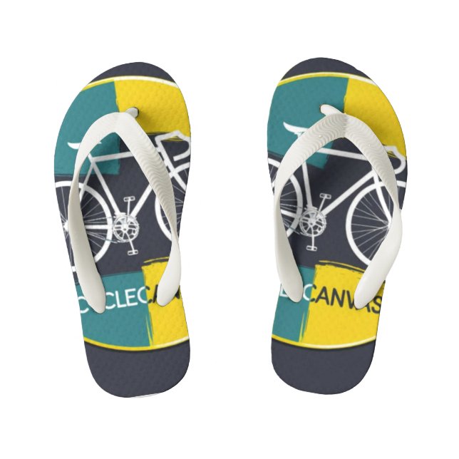 Minimal Bicycle Illustration –  Kid's Jandals (Footbed)