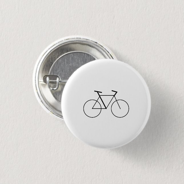 Minimal Bicycle Mark Button for Bike Lovers (Front & Back)