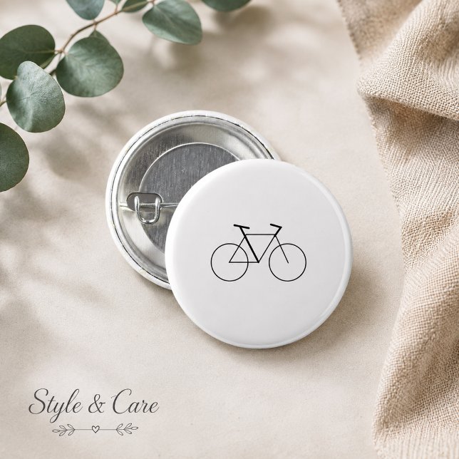 Minimal Bicycle Mark Button for Bike Lovers (Minimal Bicycle Mark Button for Bike Lovers)