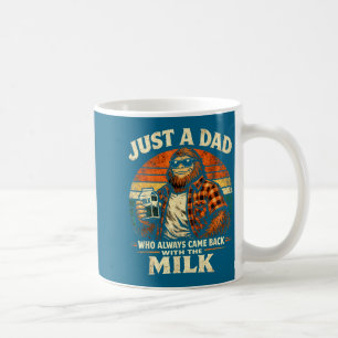 Minimal Bigfoot Papa Just Dad Who Coffee Mug
