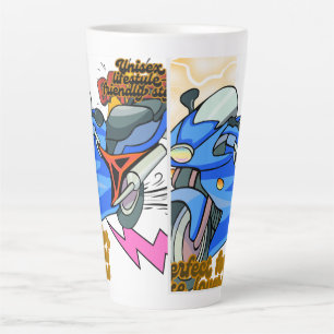 Minimal Bike Art Graphic Latte Mug