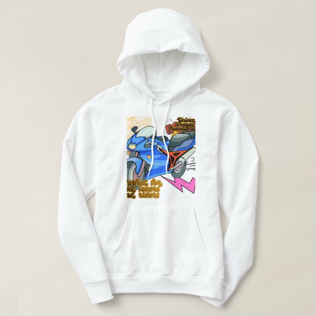 Minimal Bike Art Graphic – Modern Motorcycle Hoodie (Design Front)