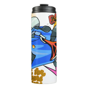 Minimal Bike Art Graphic Thermal Tumbler