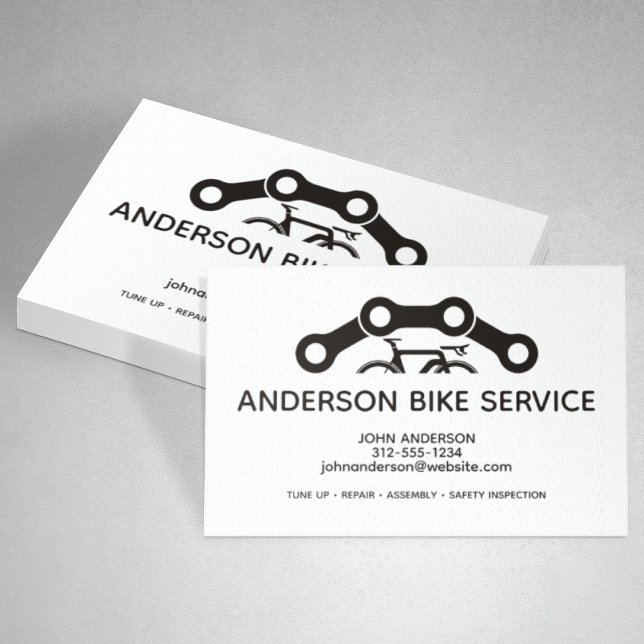 Minimal Bike Repair Maintenance Coaching Service Business Card (Creator Uploaded)