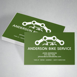 Minimal Bike Repair Maintenance Coaching Service Business Card