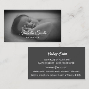 Minimal Birth Doula Newborn Care Design Business Card