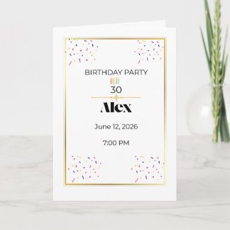 Minimal Birthday Invitation with Candles | Elegant