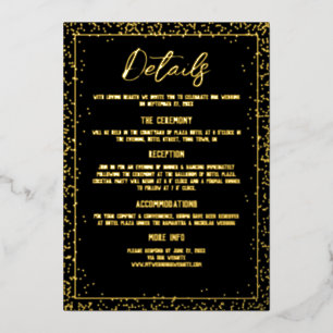 Minimal Black and Gold Wedding Details