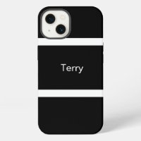 Minimal Black And White Block Personalised