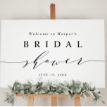 Minimal Black and White Bridal Shower Welcome Sign<br><div class="desc">Simple black and white bridal shower welcome sign.</div>