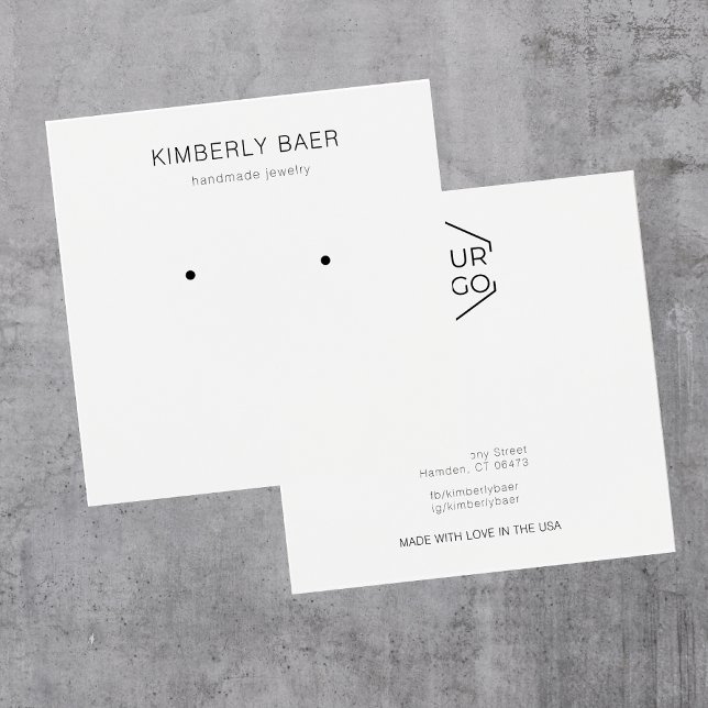  Minimal Black And White Earring Display Cards (Creator Uploaded)