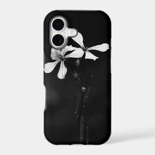 minimal black and white floral