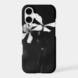 minimal black and white floral