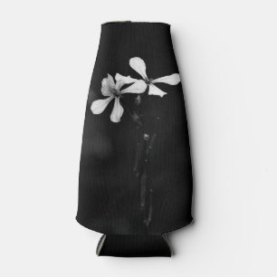 minimal black and white floral bottle cooler