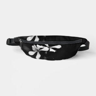 minimal black and white floral bum bags