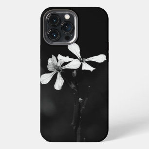 minimal black and white floral iPhone 13 pro max case