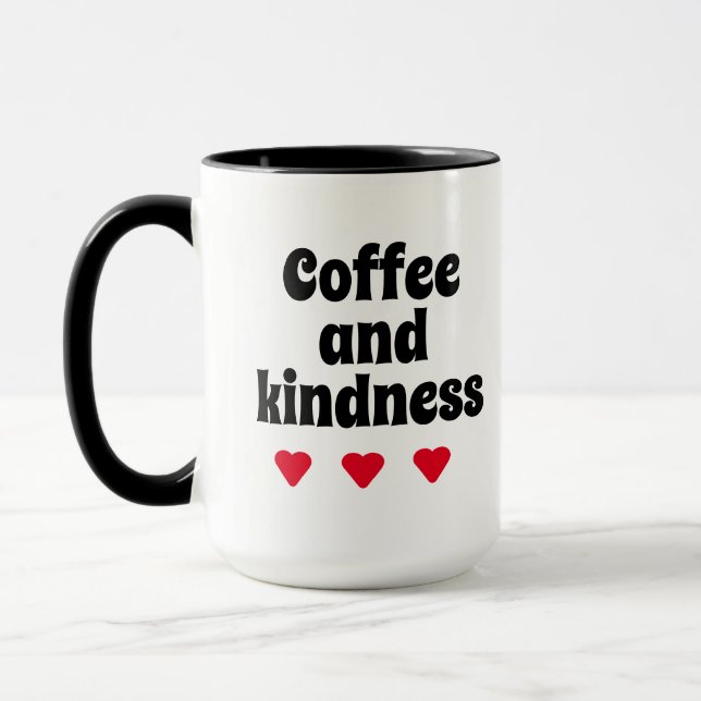 minimal black and white funny elegant typography mug (Left)