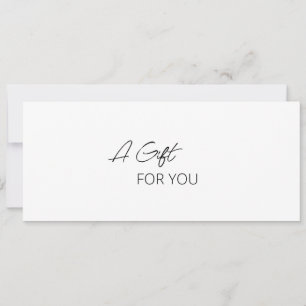 Minimal Black and White Modern Gift Certificate
