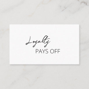 Minimal Black and White Modern Loyalty Card