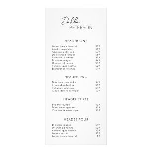Minimal Black and White QR Code Modern Rack Card